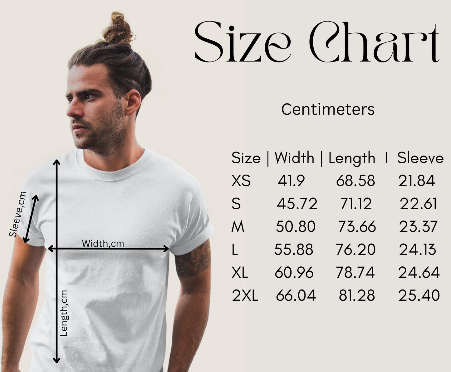 size chart shirt