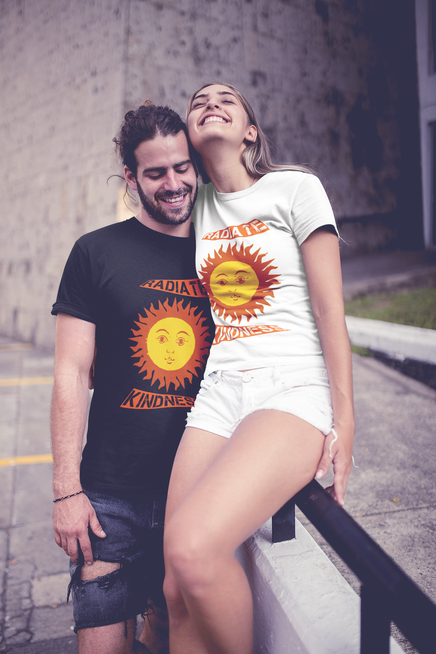 radiate kindness couples shirt